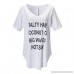 Smdoxi Women’s Bat Suit Cover up Salty Hair Coconut Oil T-Shirt Dress Skirt White B07D54RF8P
